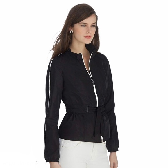 White House Black Market Sporty Tech Jacket Sz 8 - Picture 2 of 3